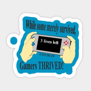 Gamers Thrived Extra Lives #2 Black Letters Sticker